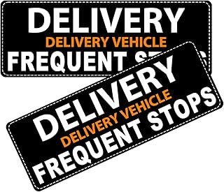 Delivery Driver Car Magnet - High Visibility Reflective Safety Magnet for Vehicle Doors & Bumpers - Strong Hold Magnetic, Weather-Resistant, Easy to Apply (2 Blackwhite)