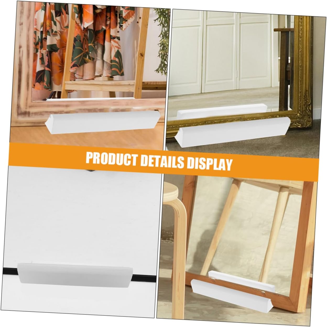 Unomor Wooden Floor Mirror Stand - Base Multifunctional Support for Bathroom and Bedroom Solid Frame Modern Design for Decorative Display