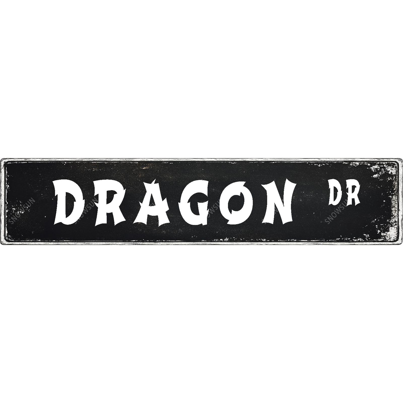 Dragon Dr Tin Sign Funny Vintage Street Sign Wall Decor for Home Farmhouse Bar Cafe Fence Yard Decor 4x16 Inch