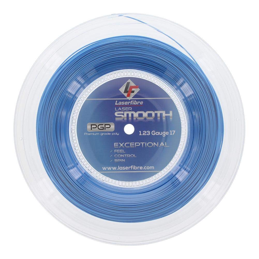 LaserFibre Laser Smooth 17G Tennis String Reel Blue ()