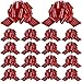 20 Pieces Christmas Pull Bows Christmas Ribbon Bows Wrap Pull Bows for Christmas Wreath Basket DIY Craft (Plaid Style,5 Inch)