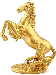 馬 金の置物 開運 招福 干支 午 2026年 丙午 玄関 オブジェ 飛躍 成功 発展 厄除け 風水 縁起物 お正月飾り 迎春飾り 年末 年始 家庭用 業務用 (ゴールド)