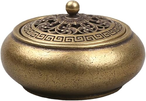 Latón chino mini incensario estatua quemador incienso loto cobre adornos escritorio decoración del hogar