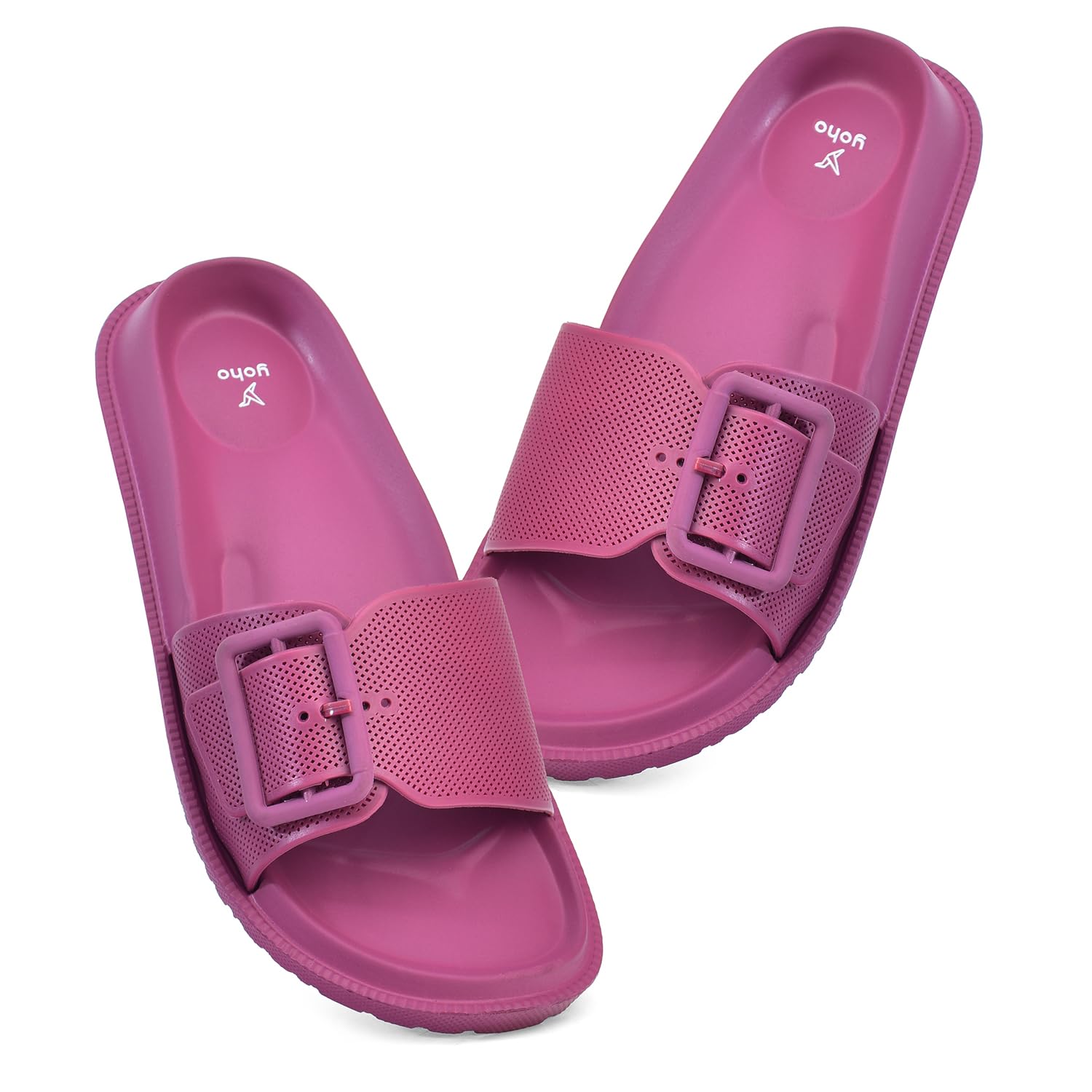 Grape Sliders for Women/Girls | Lightweight & Stylish Cushioned Slides | Adjustable Buckle Strap | Comfortable, Anti-Skid, Waterproof Flip Flops-image-41