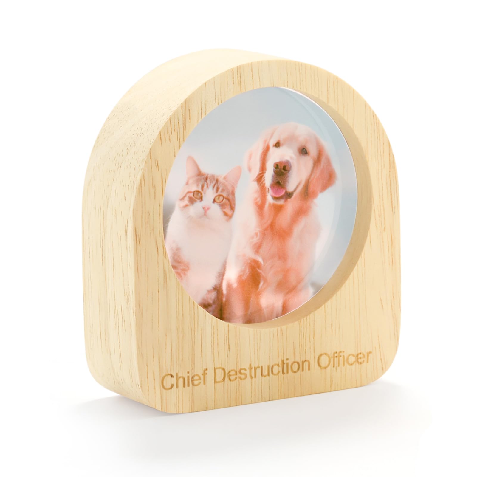 Custom 3D Crystal Photo Night Light Personalized Photo Crystal Ball Engraved Picture Lamp with Wood Base Memorial Gift