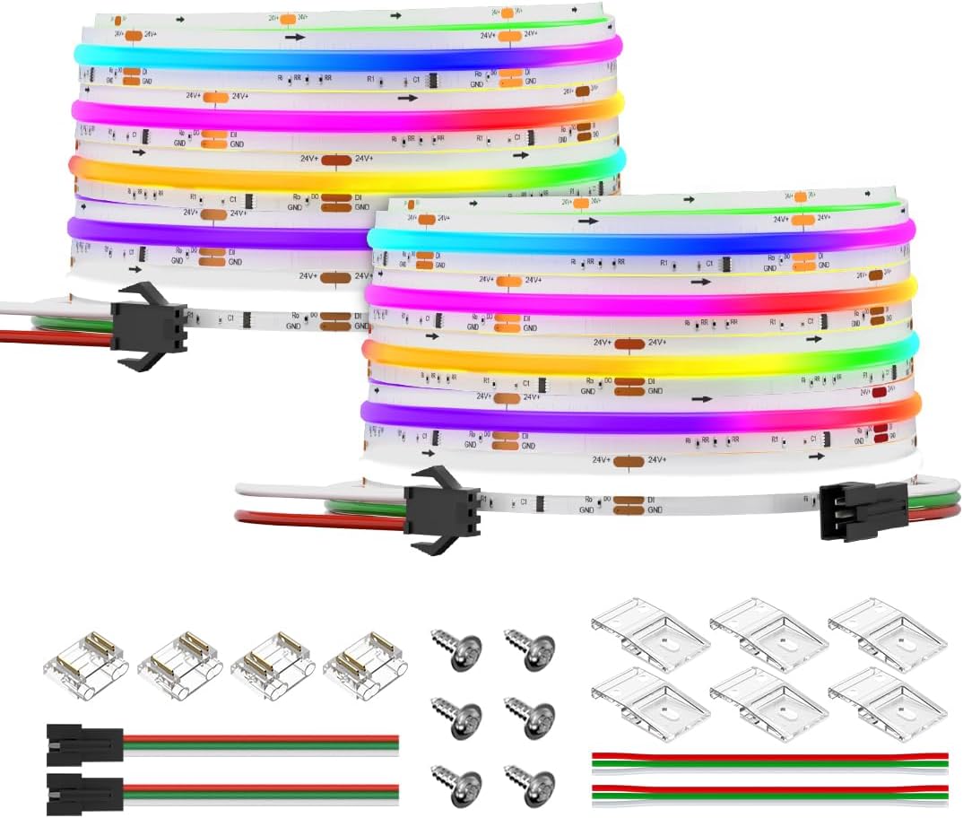 Amazon.com: BTF-LIGHTING FCOB WS2814 IC RGBW 6000K COB LED Strip ...