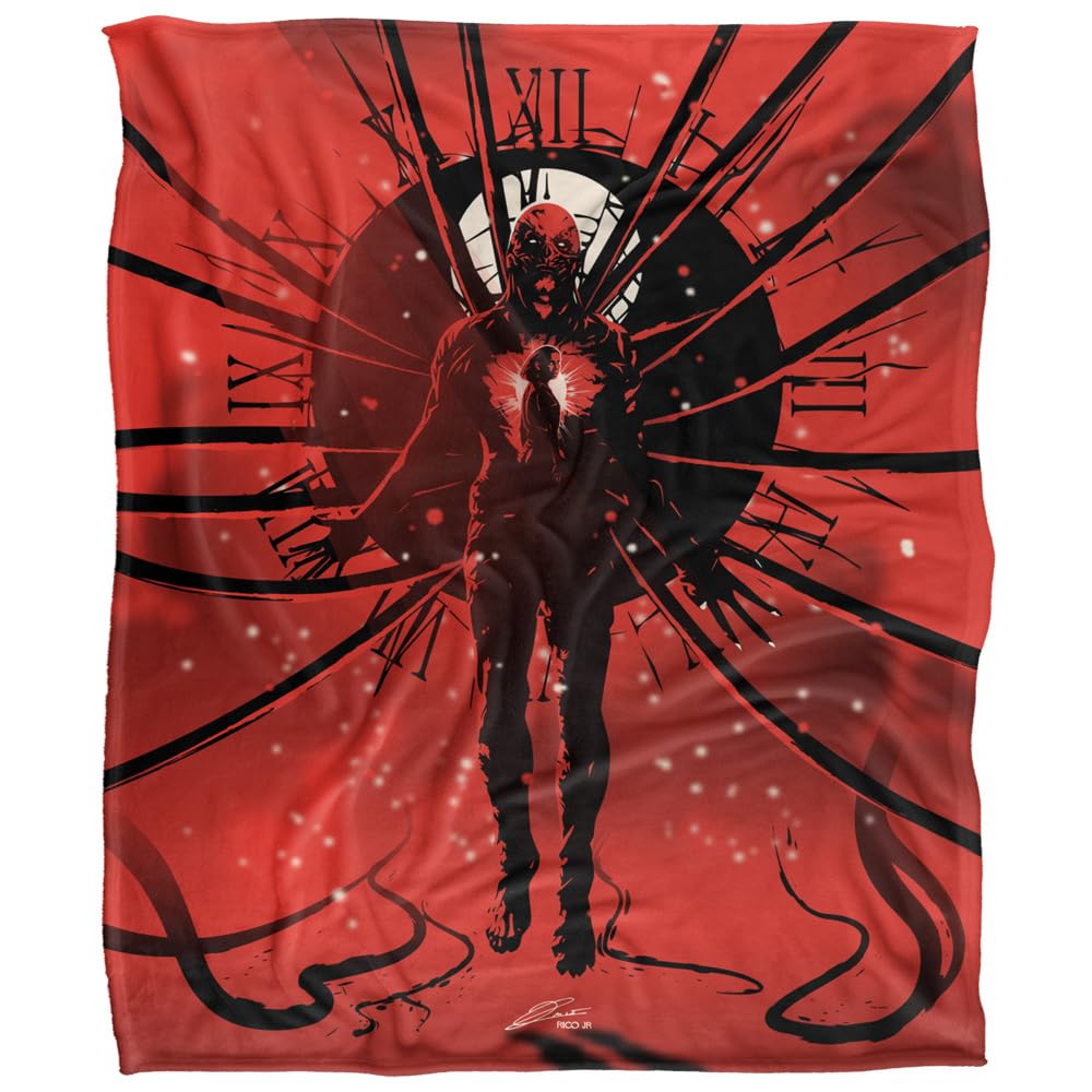 Stranger Things Vecna Clock Poster Silky Touch Super Soft Throw Blanket 152 X 127 Cm