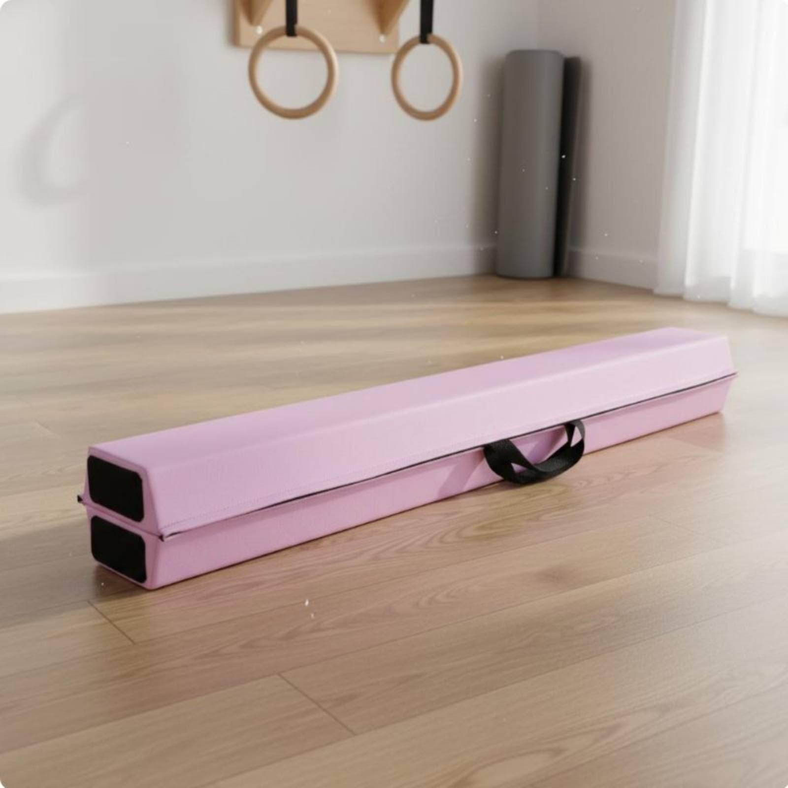 Milageto Trave di Equilibrio per Bambini Trave Ginnastica Bilanciere Pedana Attrezzo Allenamento con Nucleo EVA Professionale Rivestimento Pelle Resistente