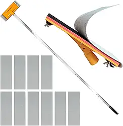 Lixadeira de poste de drywall com haste de extensão ajustável (48 a 19 cm) e 10 folhas de lixa (grão 60, 120, 180, 240, 320) - Lixadeira manual manual para lixamento e preparação de pintura sem