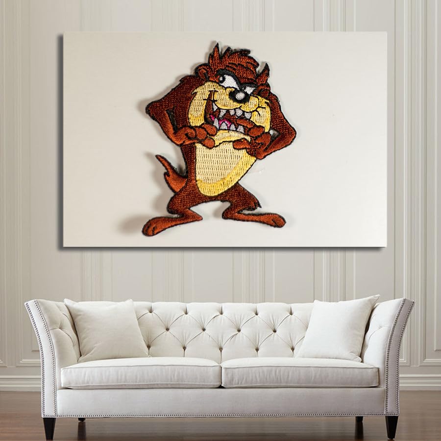 VERRE ART Printed Framed Canvas Painting for Home Decor Office Studio Wall Living Room Decoration (60x45inch Wrapped) - Taz Logo