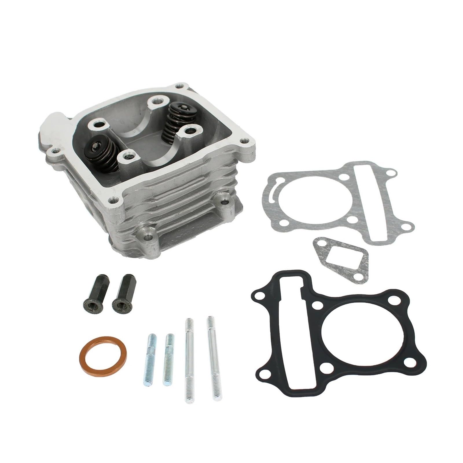 Kit Cilindro pistone Per Ciclomotore ATV Scooter Cinese 139QMB 139QMA Kit pistone | Per Glixal GY6 49cc 50cc A 105cc Motore 52mm Testata Da Corsa Valvole Grandi
