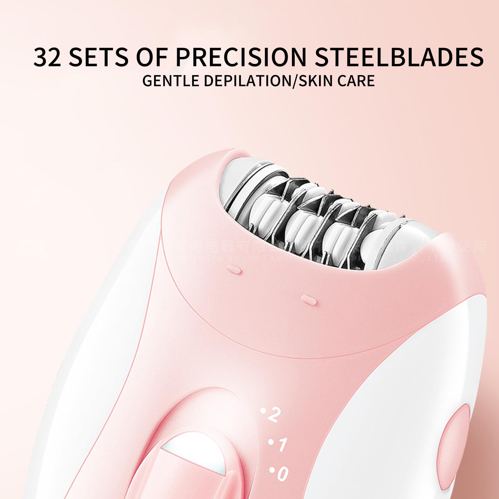 Epilators Hair Removal for Women, Smooth Glide Hair Removal Device with 32 Tweezers, 2 Speeds Epilator for Ladies, Cordless Hair Shaver for Women Legs/Face/Bikini/Arms