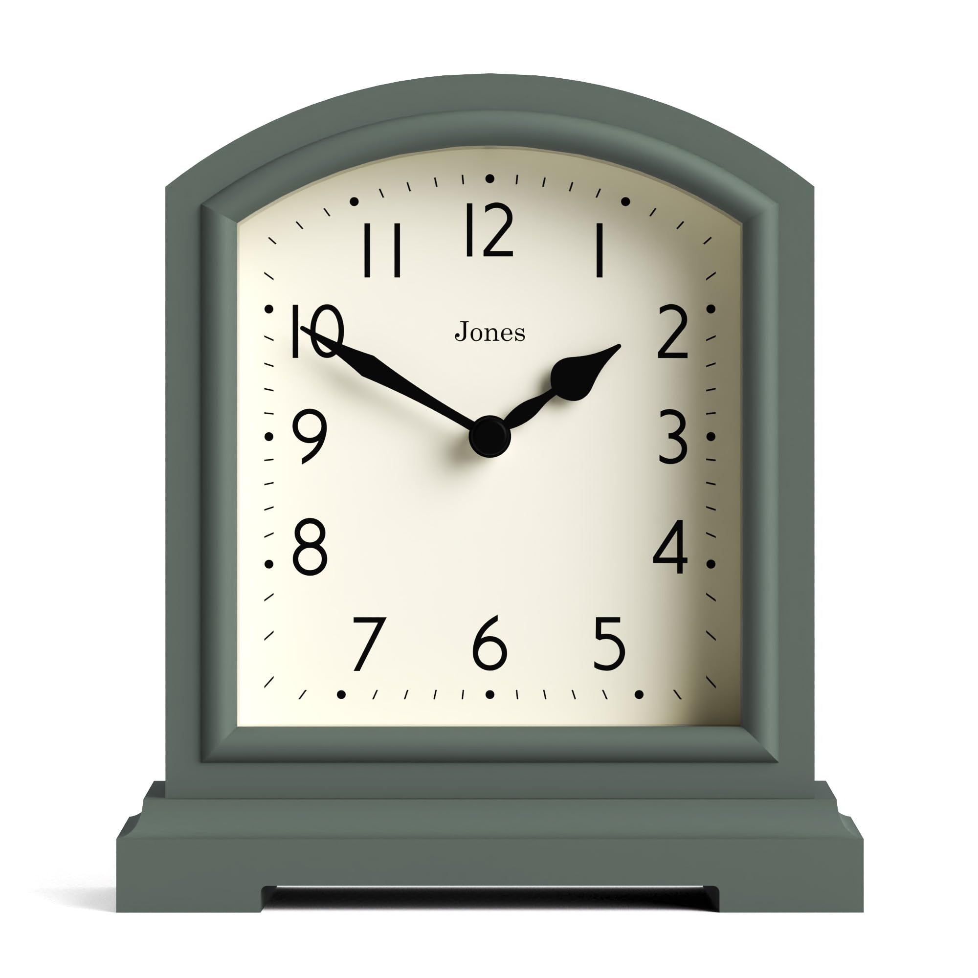JONES CLOCKS Reloj de Mesa Tavern | Diseño Tradicional/clásico | Reloj de Dormitorio | Reloj de Sala | Reloj de Oficina | Reloj de Mesa | Reloj de Estante | Reloj pequeño (Verde)