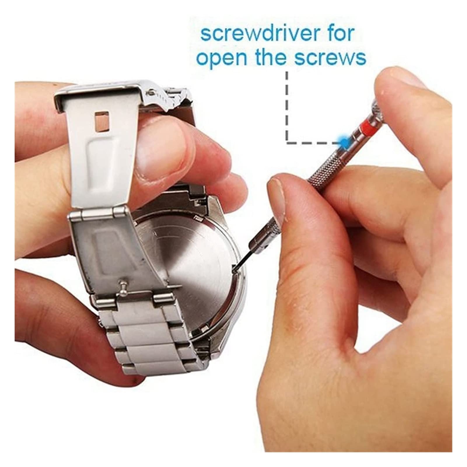 Kit d'outils de Remplacement de Piles de Montre 22 pièces - Outil de réparation de Montre Professionnel Ouvre-boîtier de Montre Kit d'outils de réparation de Bracelet de Montre