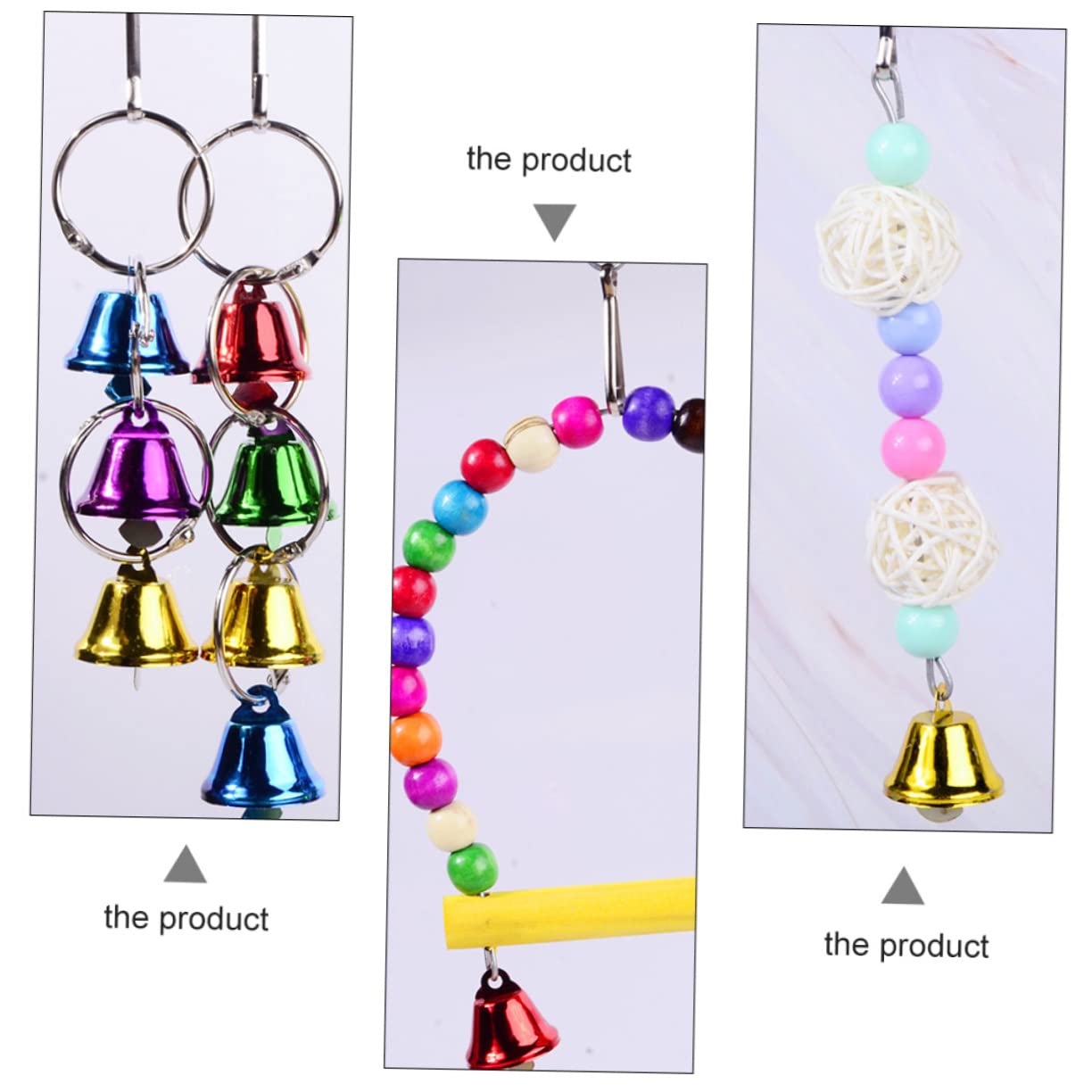 Beavorty 5pièces Jouets Mâcher Oiseaux Perroquets Accessoire Animal Compagnie Jouet Oiseaux
