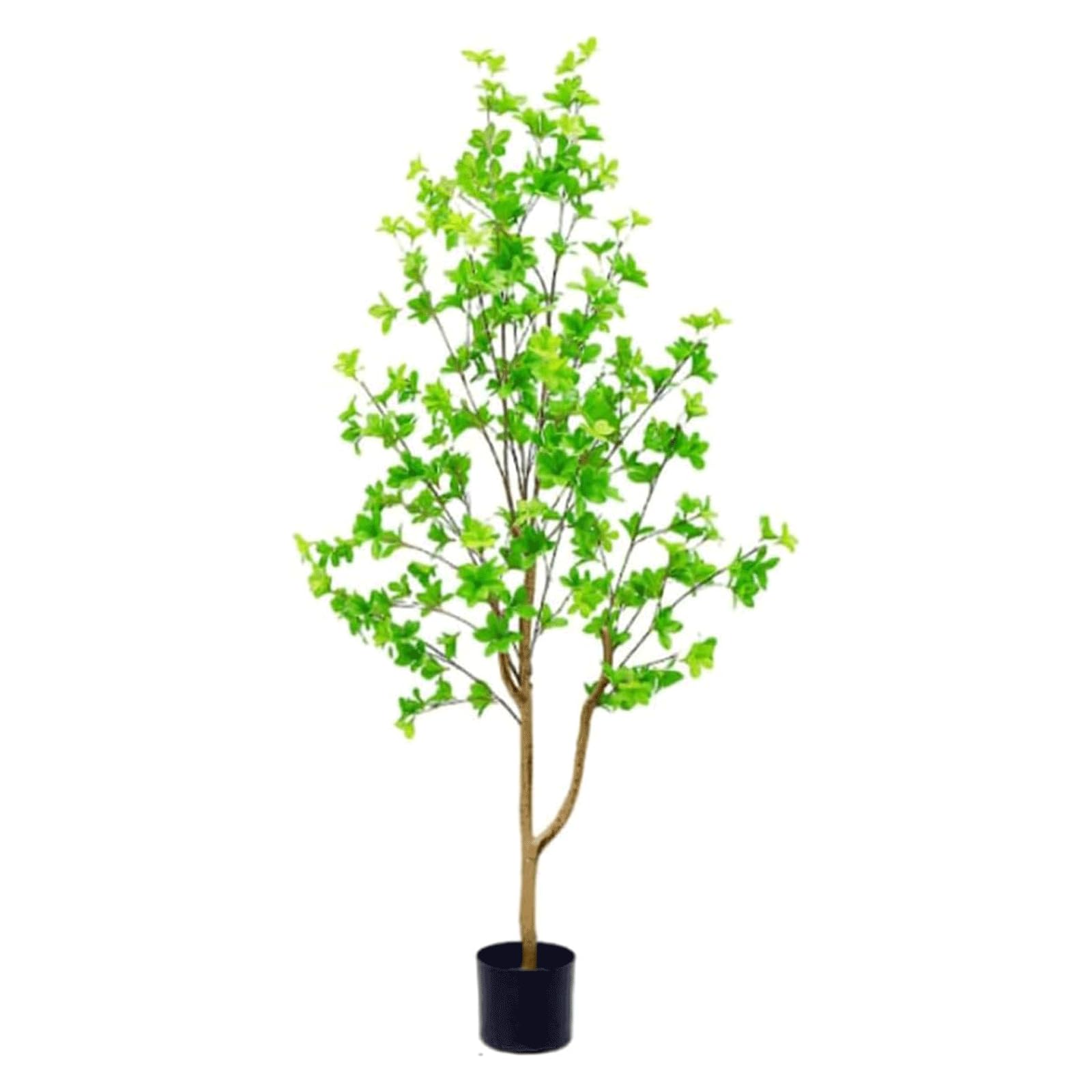 HCZKIUJY Large Artificial Trees 4.9 Ft Faux Plant Artificial Potted Plants Fake Tree Realistic Fake Plants Evergreen All Year Round