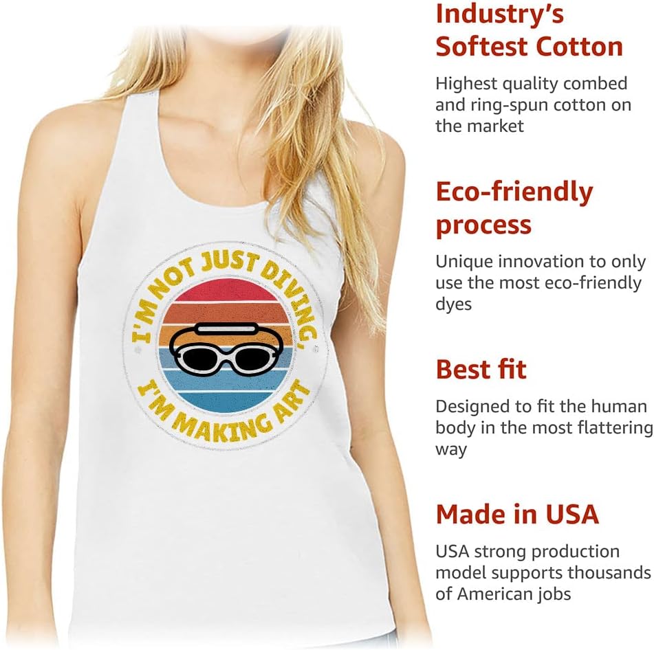 Diving Women's Racerback Tank - Quote Tank Top - Cool Design Workout Tank