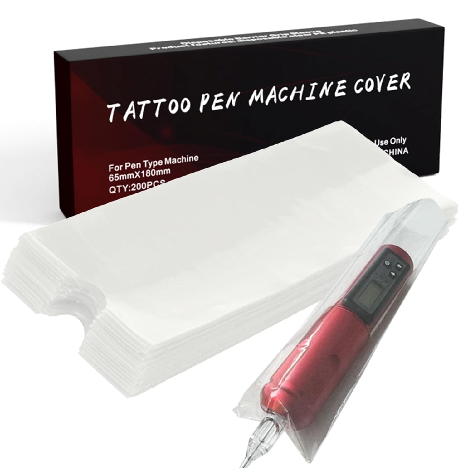 Yugui Tattoo Machine Pen Covers Bags - Tattoo Gun Sleeves 2.4x7"