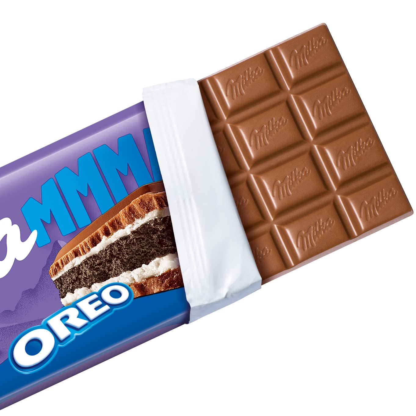 Milka OREO Schokoladentafel – 12 x 300 g – Großtafel, Zarte Milka Alpenmilch Schokolade mit knusprigem OREO Keks