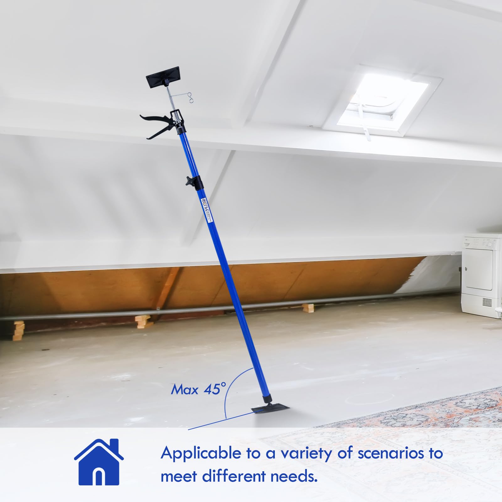 CCLIFE 2 pezzi Sostegno a Soffitto Puntello per solai Telescopico di Sostegno Carico Fino a 30 kg Lunghezza regolabile 115-290 cm