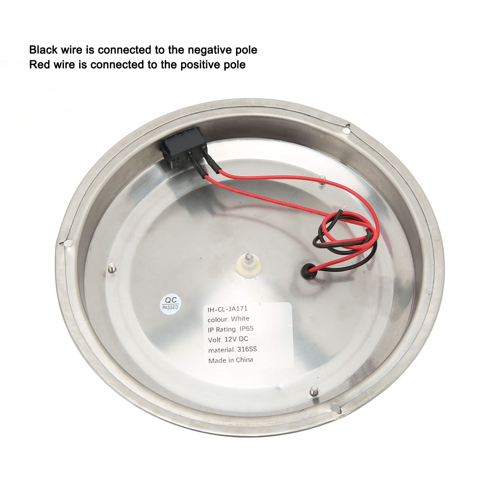 DAUZ Luces de Cortesía Marinas LED, Luz Brillante 3.2W 12VDC Luces de Cabina de Barco de Alta Resistencia 6.5in a Prueba de óxido para Caravana (Luz Blanca y Luz Roja)