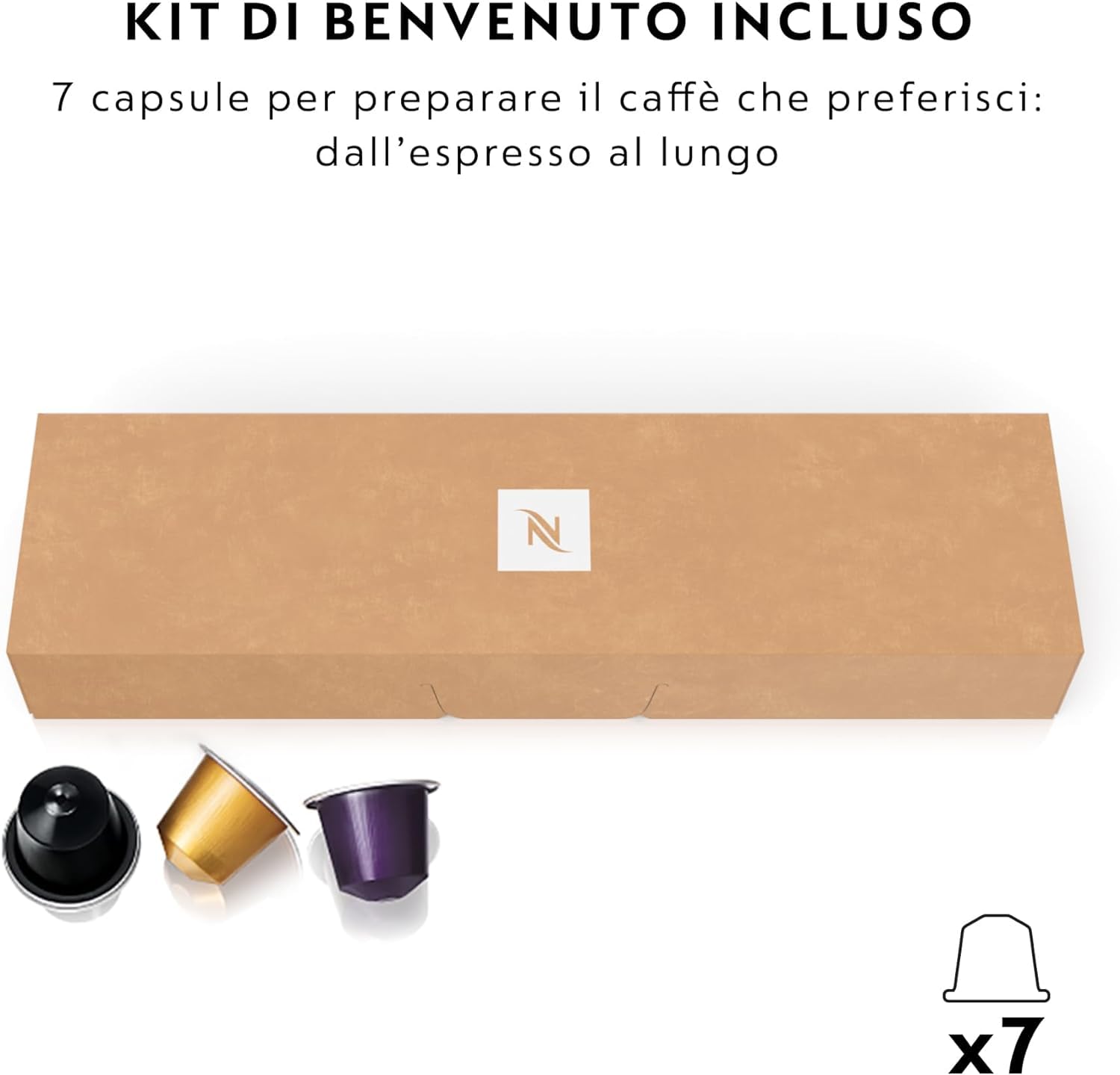 Nespresso Essenza Mini EN85.B con set descalcificador descaling 2 x 100 ml, máquina de café De'Longhi, sistema cápsula original, depósito de agua 0,6 L, negro