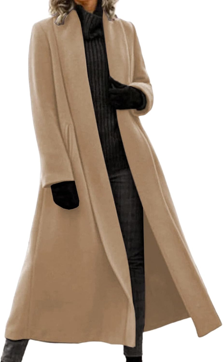 Womens Peacoat Oversized Long Trench Overcoat Winter Pea Coats Plus Size Trench Coats Overcoat Jacket Outwear 2025