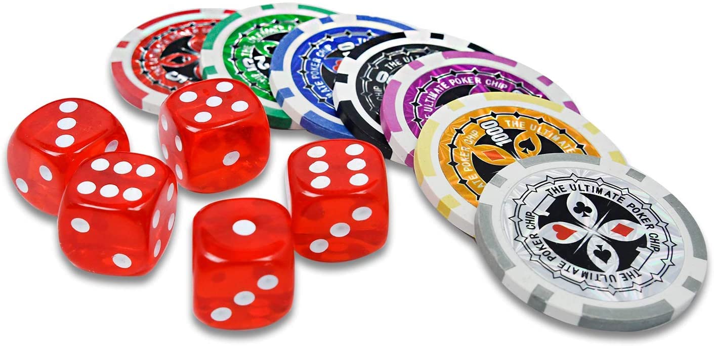 LARS360 Valigetta da poker con 500 fiches laser 11,5g richiudibile a chiave nero 55,5x20,5x6,4 cm