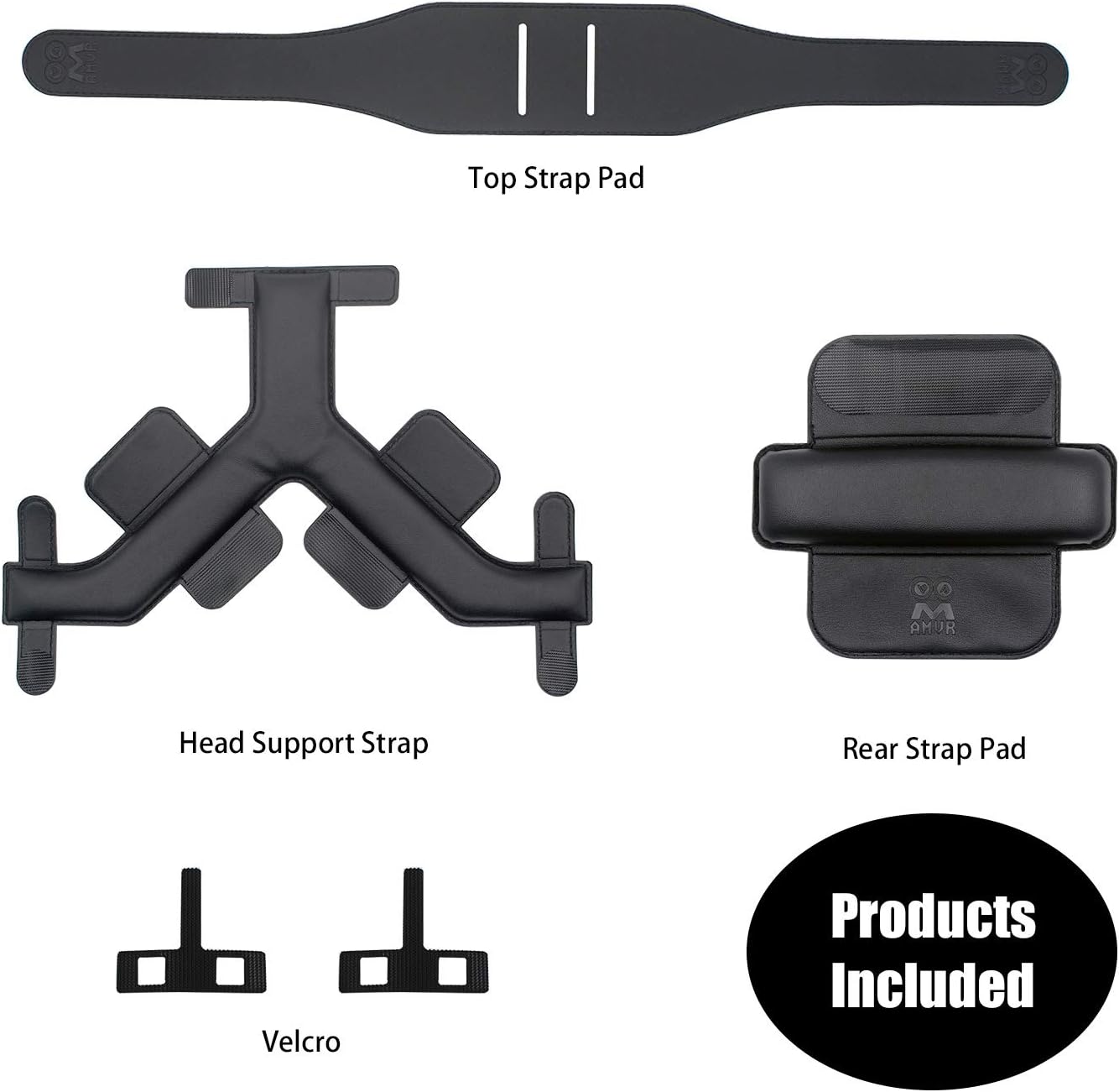 AMVR Headband Strap, Gravity Pressure Balance Cushion Leather Foam Pad for Oculus Quest 1 Headset Accessories with Comfortable Soft Sets