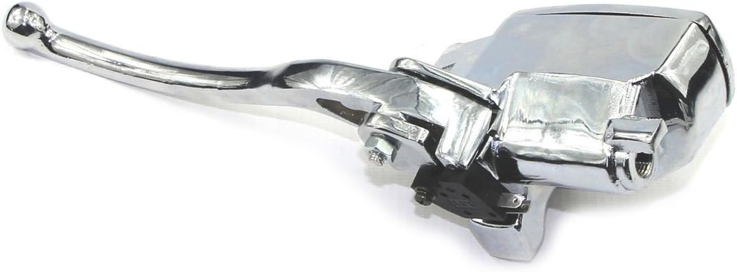 Universal Motorcycle 7/8 inch 22mm Brake Master Cylinder Clutch Lever Left & Right Set Handlebar Fit for Honda Yamaha Suzuki Kawasaki, 1 Pair Chrome Color
