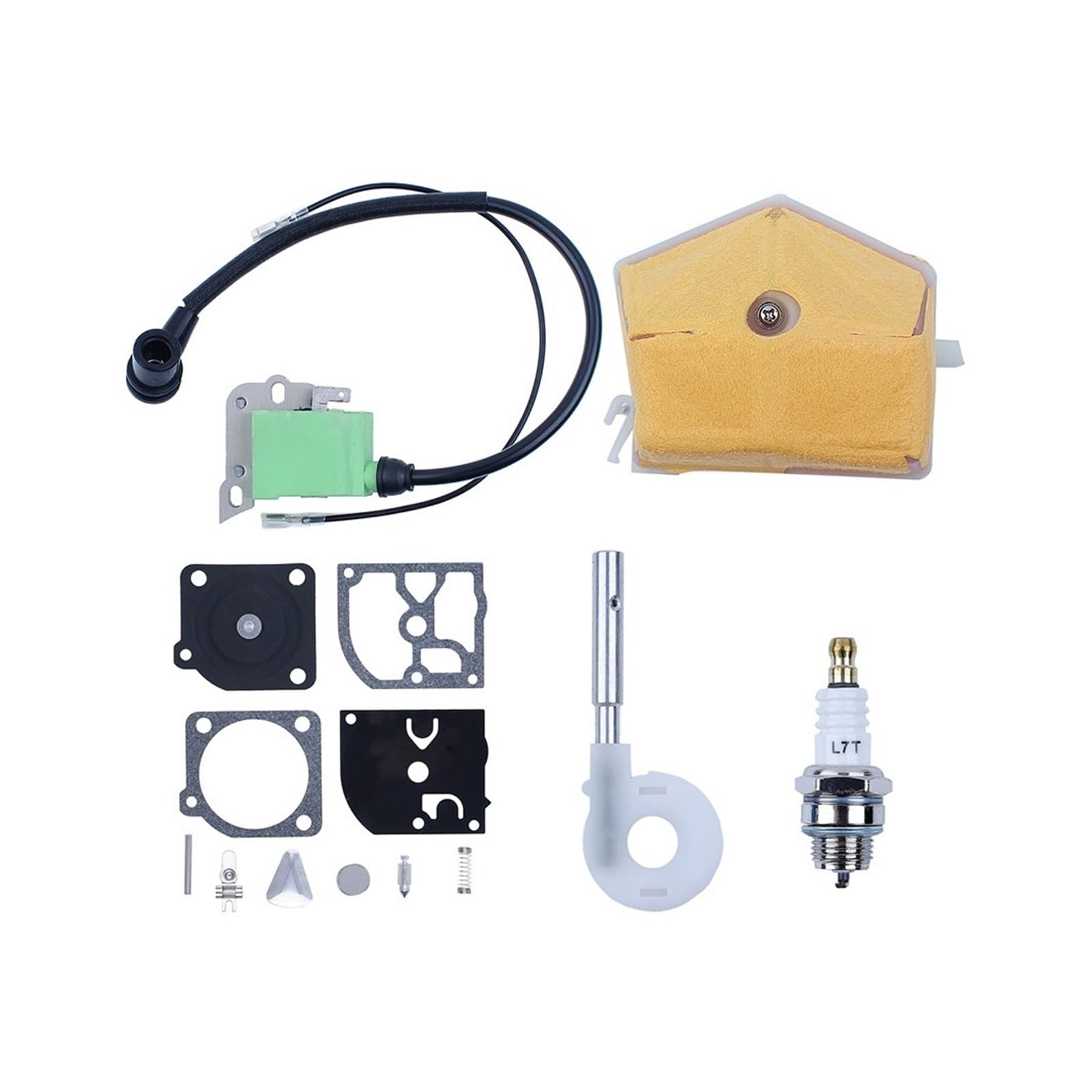 Kit de carburador bomba aceite filtro aire Magneto bobina encendido for Husqvarna 51 55 for motosierra Rancher 503898101