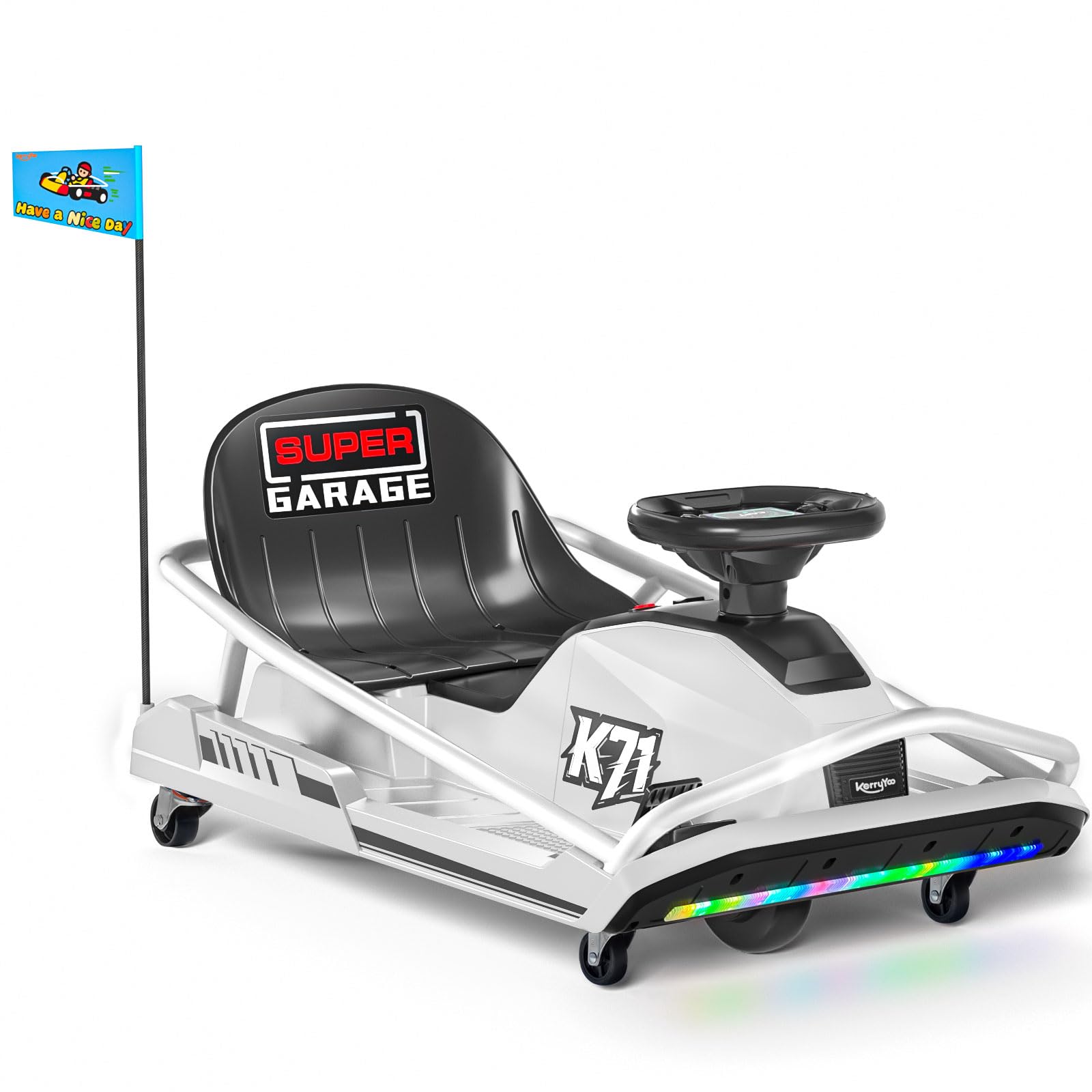 Amazon.com: KerryYoo K71 24V7AH Drift Kart, Crazy Kart with 300W