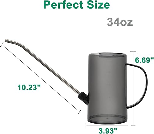 Miniatura 6 de Regadera pequeña para plantas de interior, regadera de boquilla larga para interiores con cabezal de aspersor, regadera de interior para plantas de