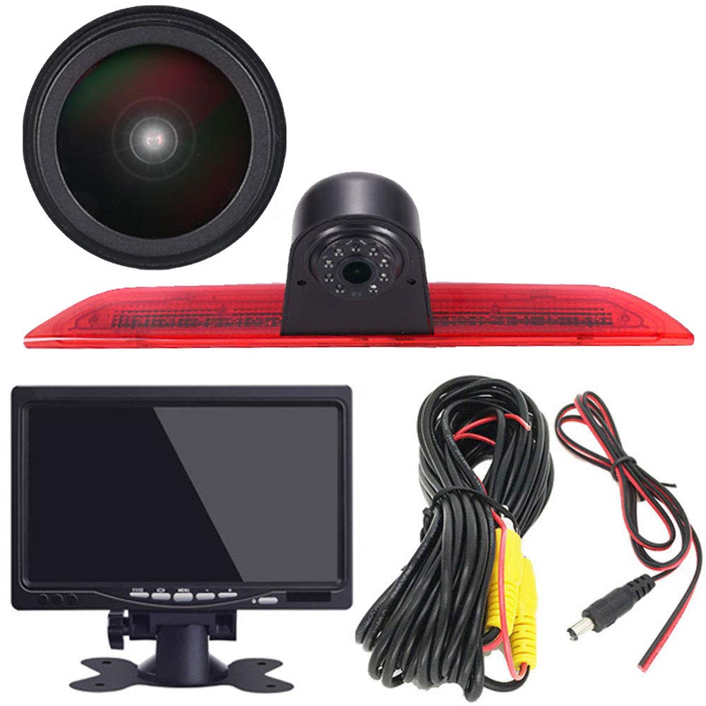 1280*720 pixel Terza Tetto Top Mount Luce Freno Fotocamera Parcheggio Telecamera Retromarcia per Ford Transit Tourneo Custom Jumbo Kasten V363 F150 F250 F350 V636 MK8 2012-2020+4.3reverse Monitor
