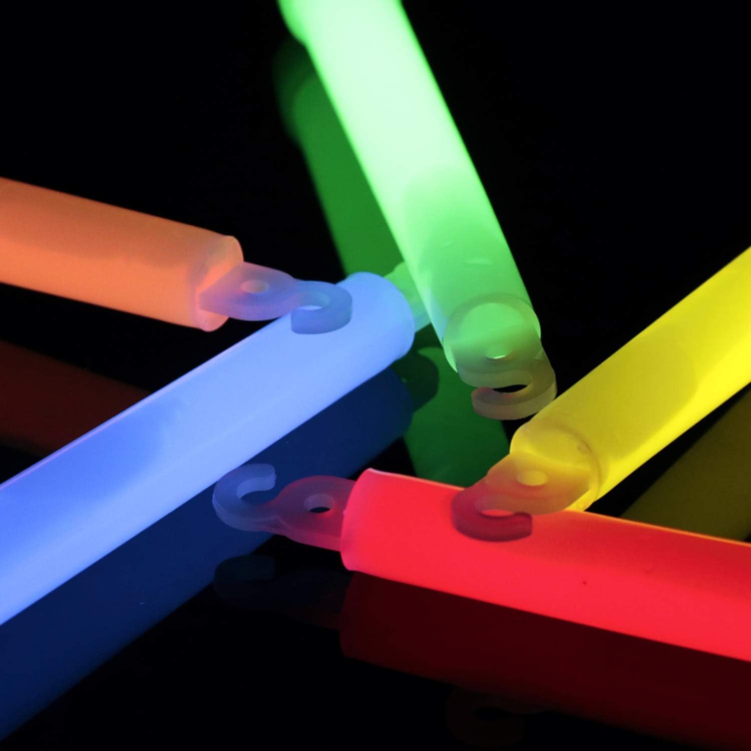 IncrediGlow 6 Inch Assorted Glow Sticks Bulk Pack of 25 | Glowsticks for Party Bulk | Bulk Glow Sticks Party Pack | Glow Sticks for Pool | Camping Glow Sticks Premium | Glow in The Dark Light Sticks : Sports & Outdoors
