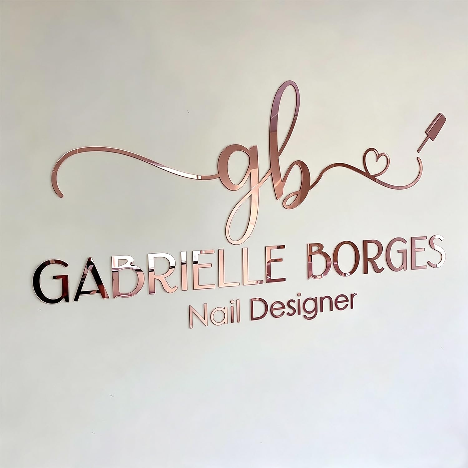 Personalisiertes 3D Acryl Business Logo Schild – Firmenlogo-Laserdekoration aus Acryl–Individuelles lasergeschnittenes Wandschild Schönheitssalon–Geeignet für Büros, Zahnarzt-Schild Café und Geschäfte