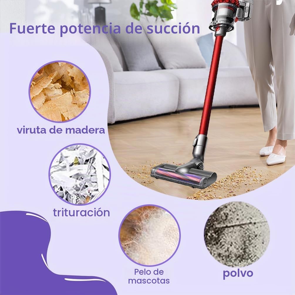 Cepillo eléctrico compatible con Dyson V6 DC58 DC59 DC62 DC72 DC74 SV04 SV06 SV09, piezas de repuesto de cabezal limpiador de accionamiento directo, boquilla de turbina para Dyson V6, cepillo turbo