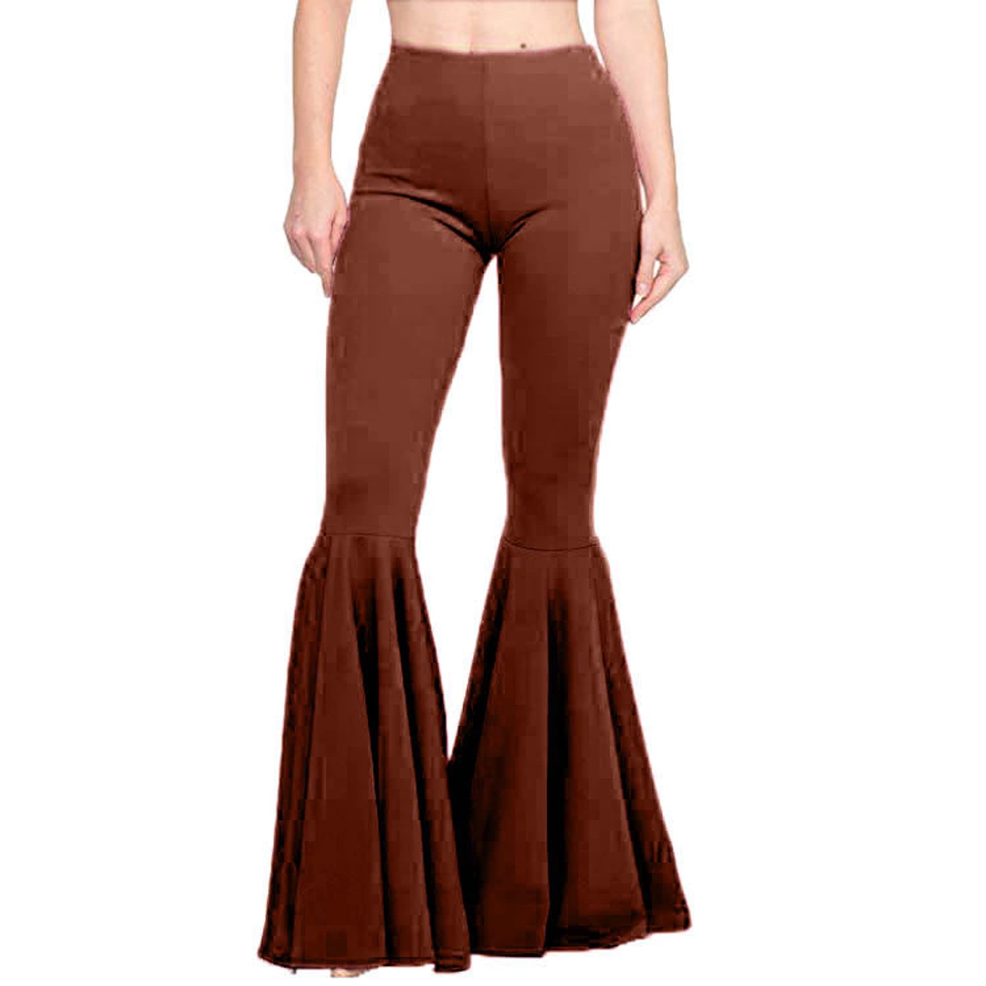 JOINFUN Womens Fashion Flare Yoga Leggings High Waist Wide Leg Bell Bottom Trousers Stretch Palazzo Pants