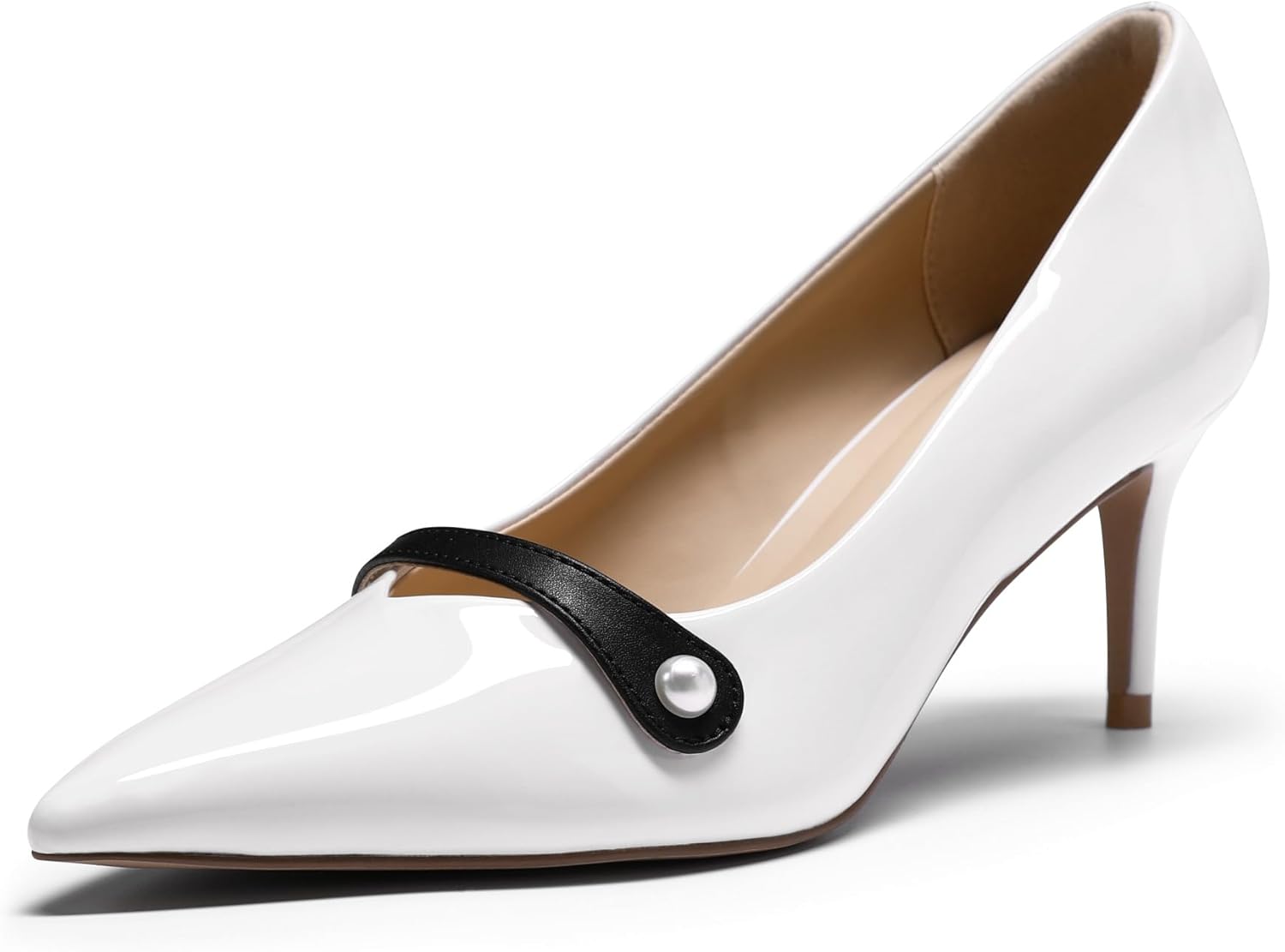 YYNUDA Women's Pumps Pointed Closed Toe Stiletto Ladies Office Wedding Comfortable Dressy High Heels Dress Shoes 2.5 Inches