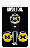 Vista 17 de Team Golf NCAA Unisex-Adult Team Golf NCAA Divot Tool with 3 Golf Ball Markers Pack, Markers are Removable Magnetic Double-Sided Enamel