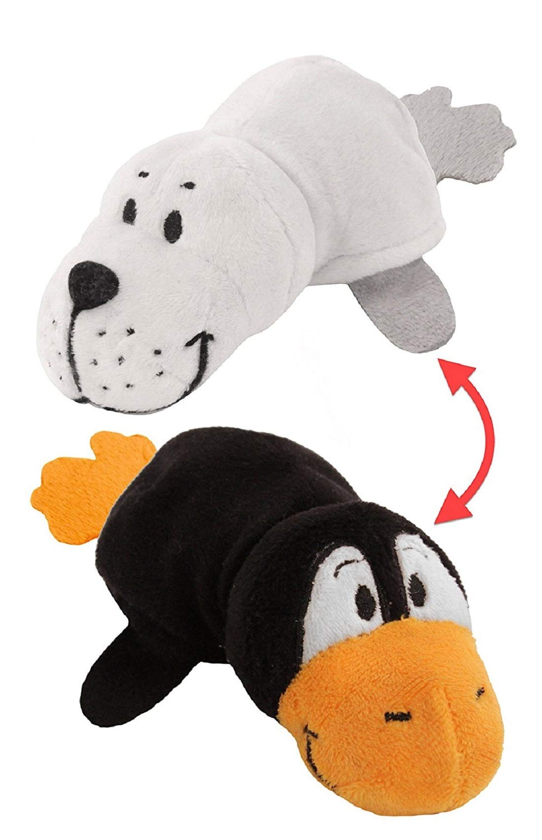 Skylofts 40cm Flip ‘N’ Play Friends Plush Toy & Pillow 2 in 1 (Penguin/Seal) Instantly Transforms for Hours of Playtime and Naptime Fun