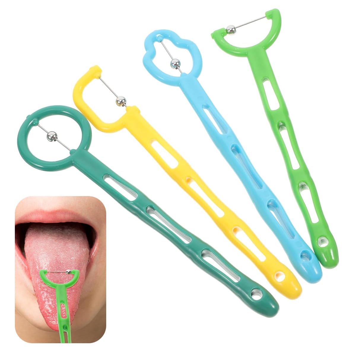 SNOWIE SOFT® 4 Pcs Pronunciation Trainer for Tongue, Tongue Strength Myofunctional Tools for Kids & Adults, Corrects Tongue Placement & Speech Disorders for Lisps, R/L Confusion