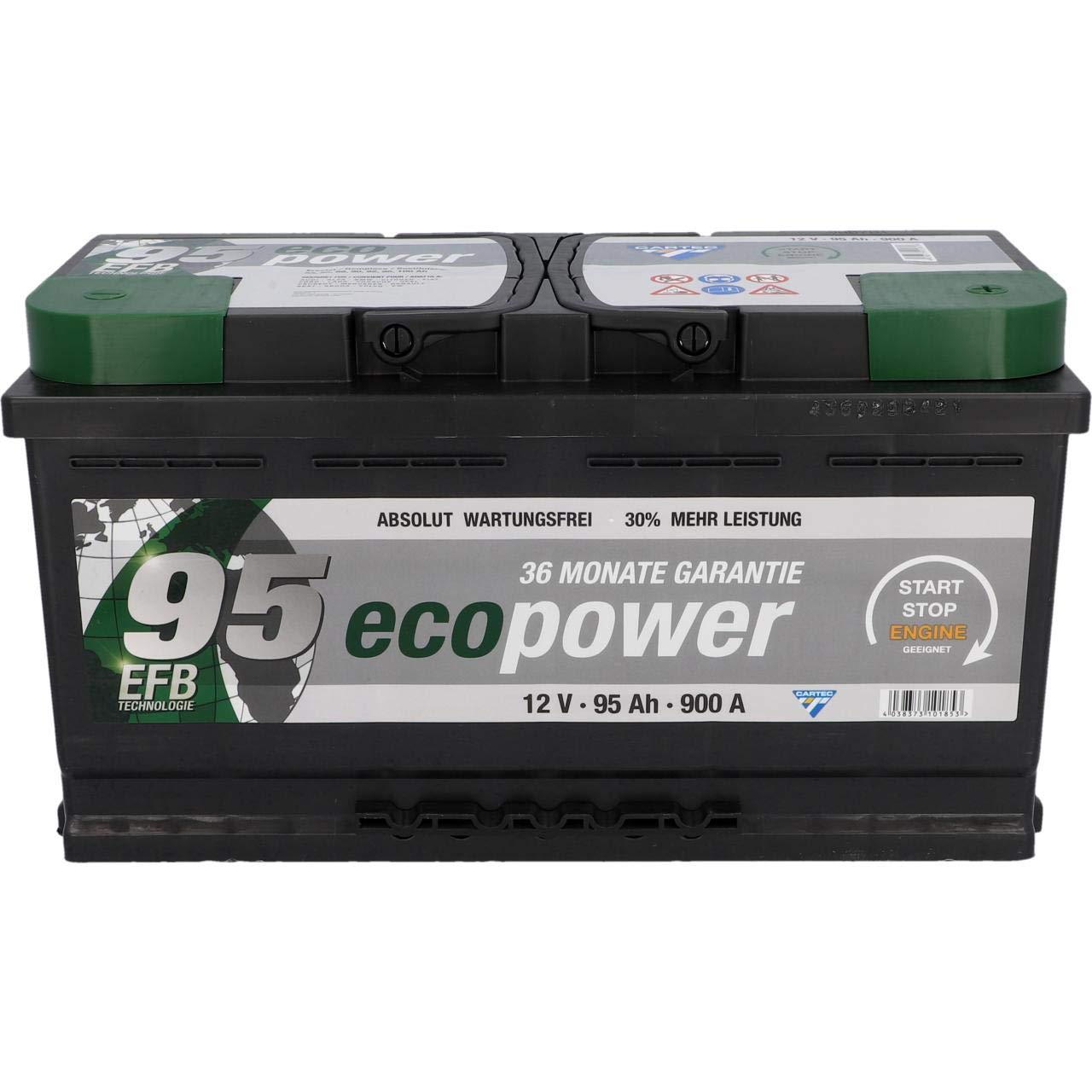 Cartec EcoPower Batterie EFB Parent (95 Ah, 850 A) : Amazon.de 