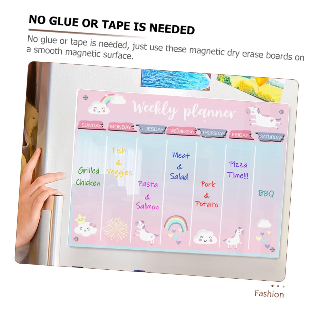 Tofficu Magnetische Kühlschranktafel Transparente Tagesplantafel Wöchentliches Acryl-whiteboard Trocken Abwischbare Nachrichtentafel Magnetische Planertafel Für Küche