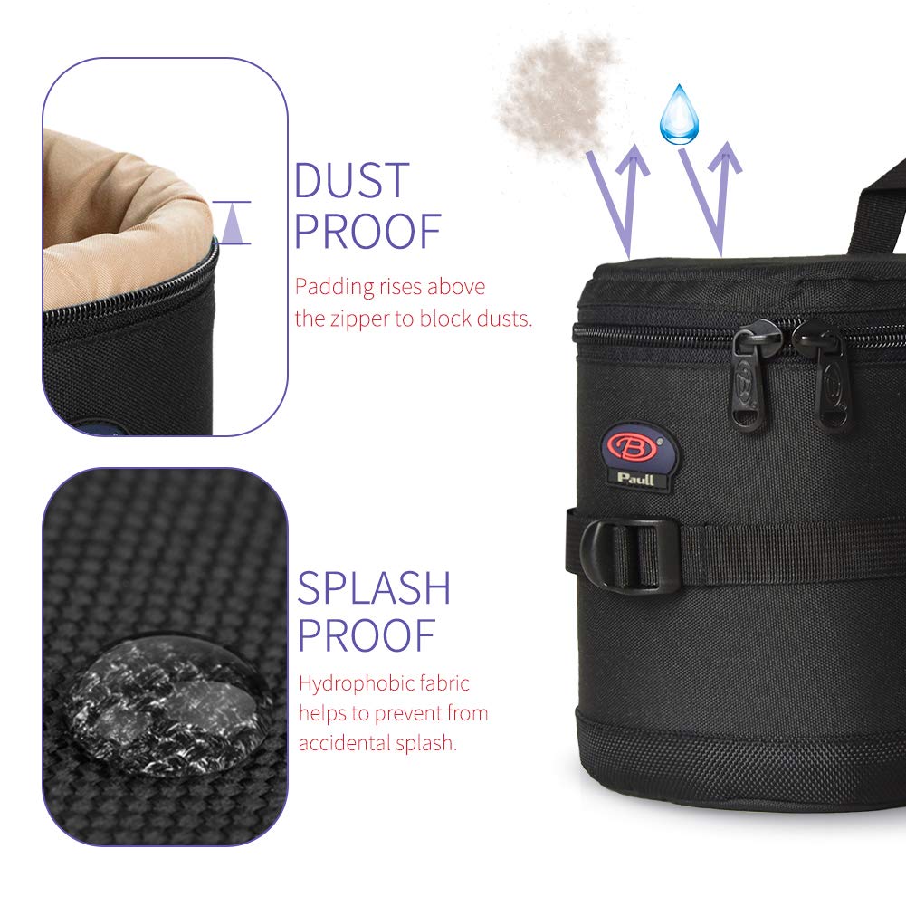 Objektivtasche für DSLR-Kameraobjektiv (Canon, Nikon, Sony, Pentax, Olympus, Panasonic), Large