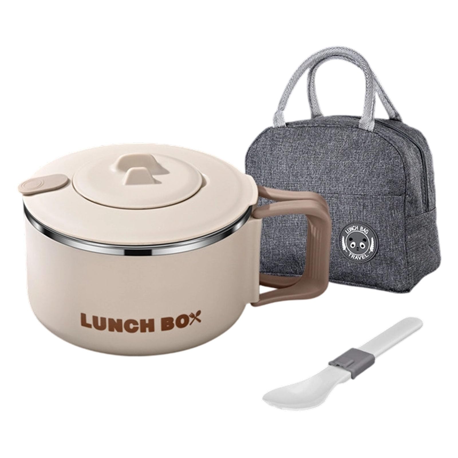 MALSSE 1 Stainless Steel 1200ml Microwaveable Lunch Box Leak-Proof Design Foldable Utensils for Commuting Lunch Box for Adults School Container