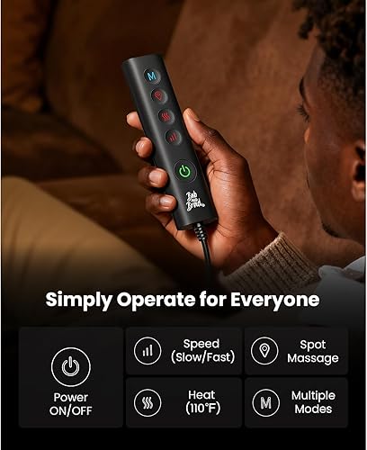Miniatura 6 de BOB AND BRAD Masajeador de espalda con calor, EZBack Pro Masajeador eléctrico de espalda con cable y masaje con balanceo hacia arriba y hacia abajo