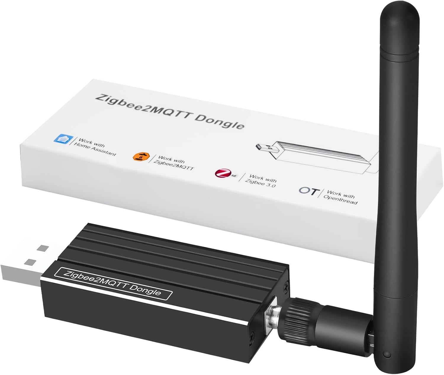 AVATTO Zigbee 3.0 USB-Dongle-Gateway für Home Assistant– kompatibel mit Zigbee2MQTT und ZHA, CC2652P-Chip, unterstützt Erweiterung und Flashen.