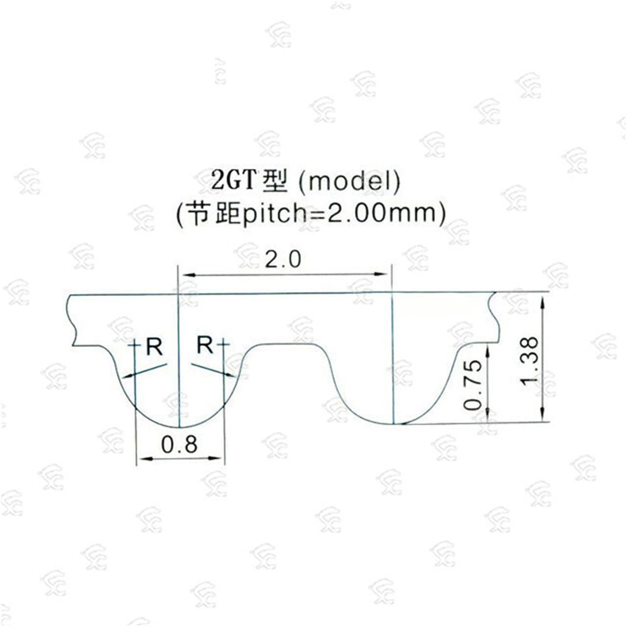 Zkenshan-3D Printer Timing Belt 10 Meters/lot GT2 3mm Open Timing Belt Width 3 Mm 2GT 3mm Rubber Belt for 3D Printer, Synchronous Belts