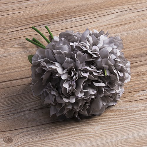 Artificial Fake Peony Silk Flower Bridal Hydrangea Home Wedding Garden Decor, (Grey) #TOP3